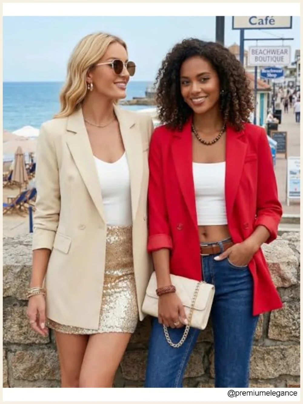 Womens Double Breasted Blazer Suit Jacket Business Casual Oversized
